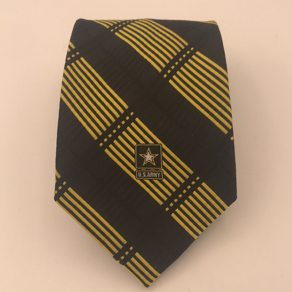 Eagles Wings U.S. ARMY Mens Necktie Black Gold‎